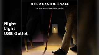 Luz noturna de saída USB resistente à violação 5V 4,8A