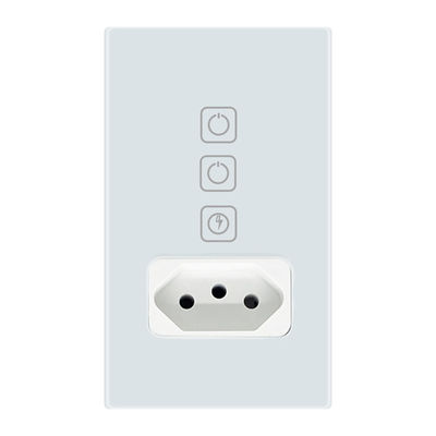 Brazilian Smart Socket Switch Wi-Fi Connected 2 Gang Wall Outlet 10A